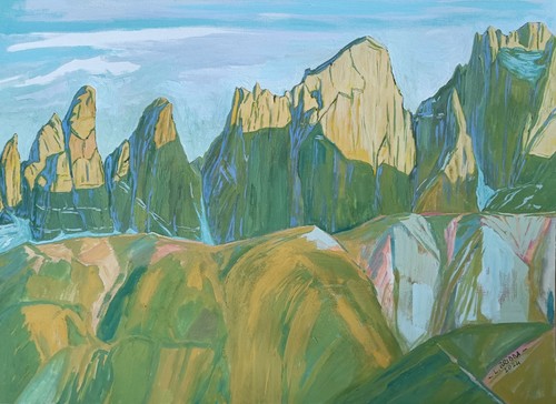 Quadro paesaggio dolomiti - quadro,