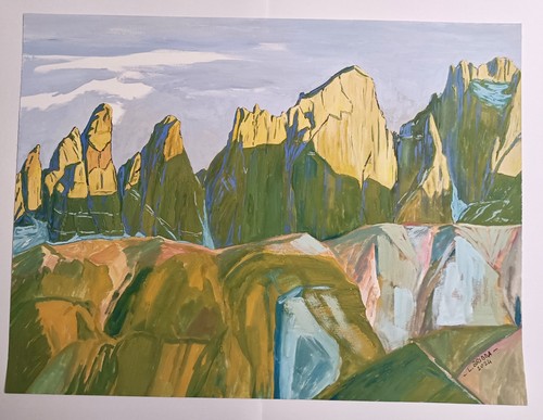 Quadro paesaggio dolomiti - paesaggio,